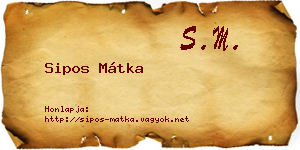 Sipos Mátka névjegykártya